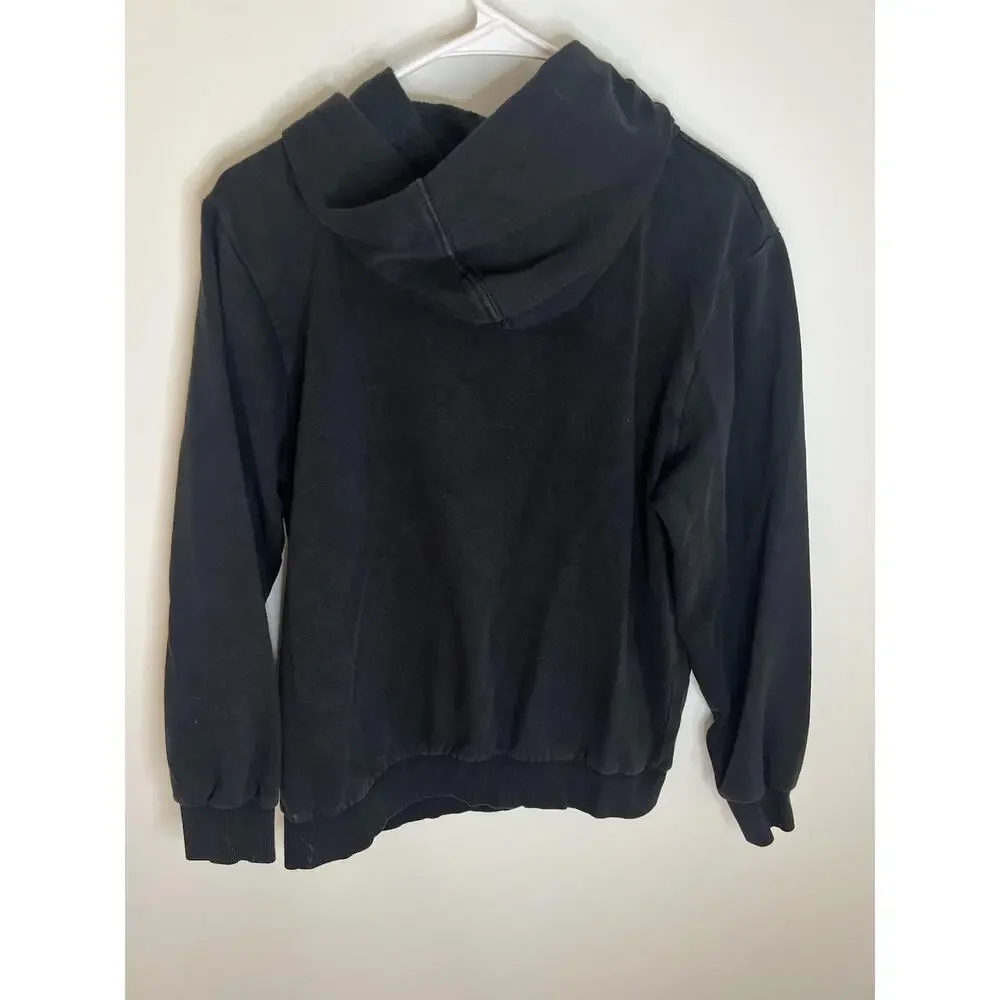 Levi's Boys XL 13-15yrs Black Silver Logo Pullover Hoodie Single Pocket Casual - Picture 2 of 6